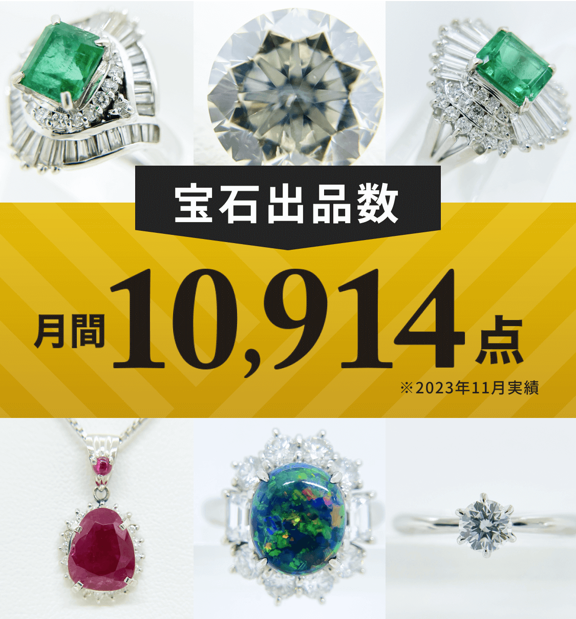 宝石出品数 月刊10,914点